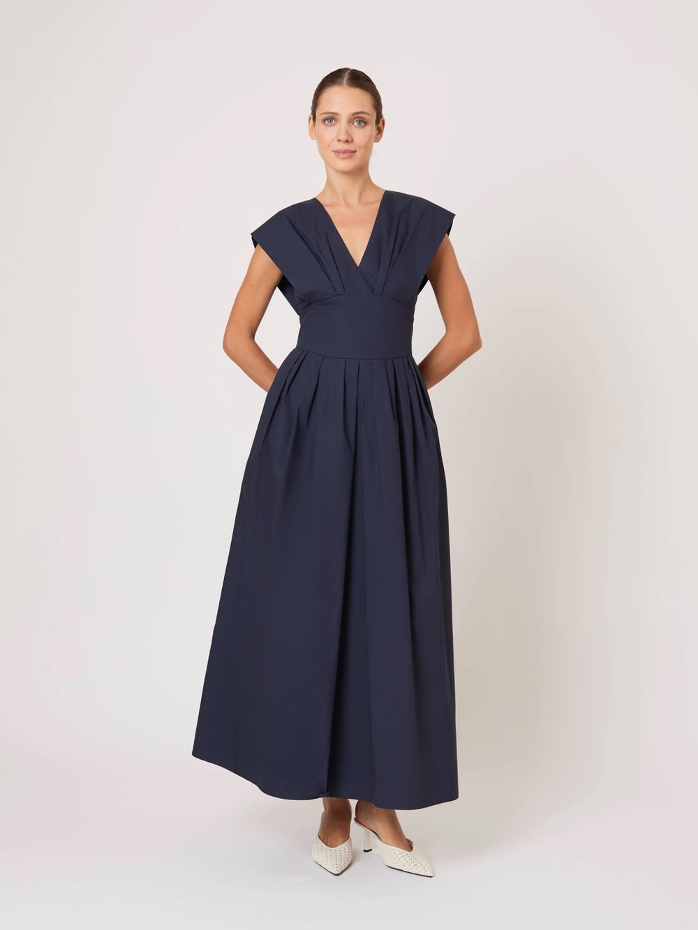 Rosie Assoulin Navy In Full Bloom Dress 8